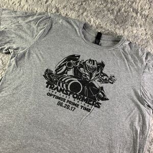 Transformers Shirt Mens Extra Large Gray Last Knight Movie Promo Bumblebee Prime